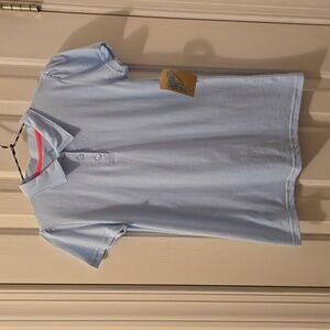 THEREABOUTS GIRLS BLUE SHORT SLEEVE POLO SHIRT SIZE LARGE 14